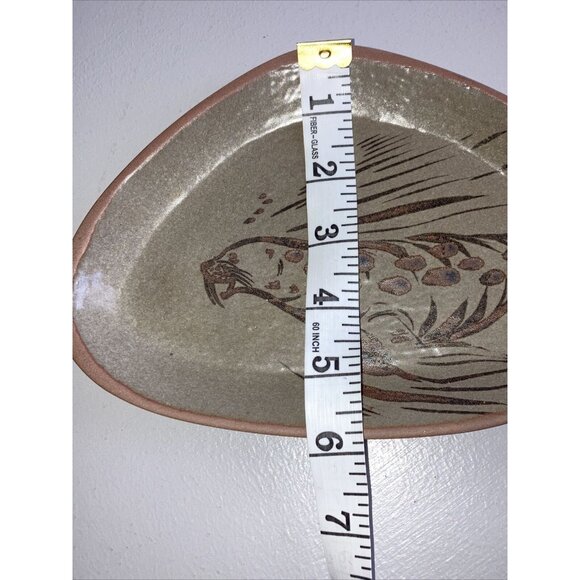 Pottery Trinket Dish Ashtray Alaska Artisan Studio Pottery Hand painted … - Picture 9 of 10